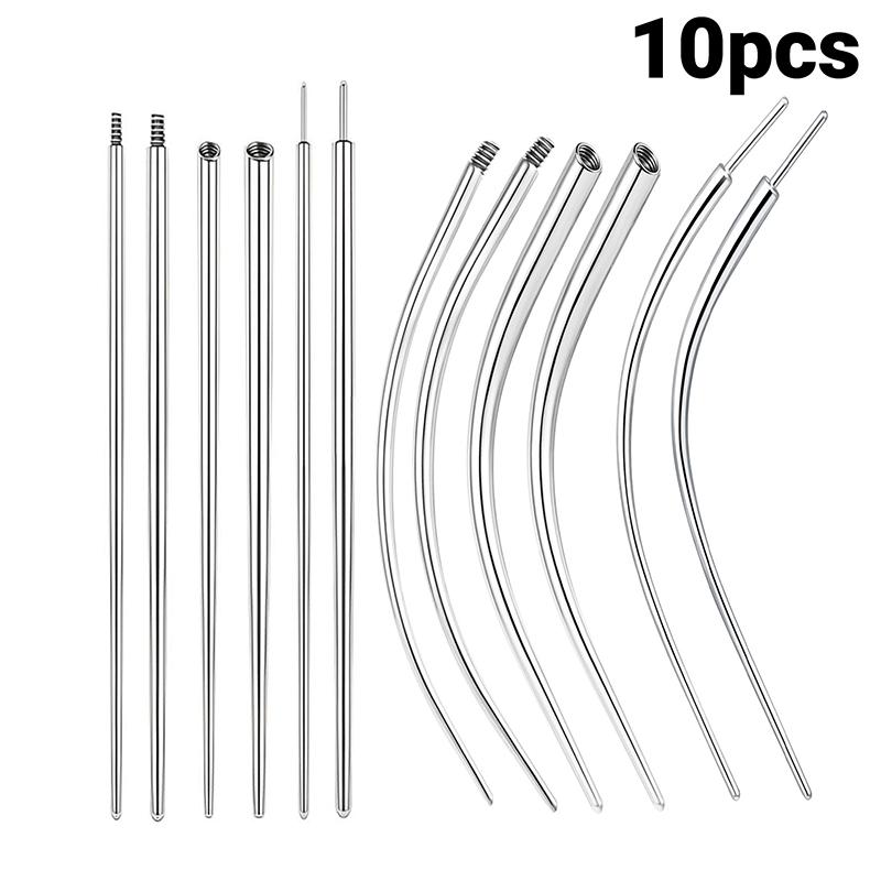 Body Jewelry Shop - 10 Stück Hochwertige Edelstahl-Piercing-Dehnwerkzeuge, Einführungsstifte, Taper-Führungsstangen