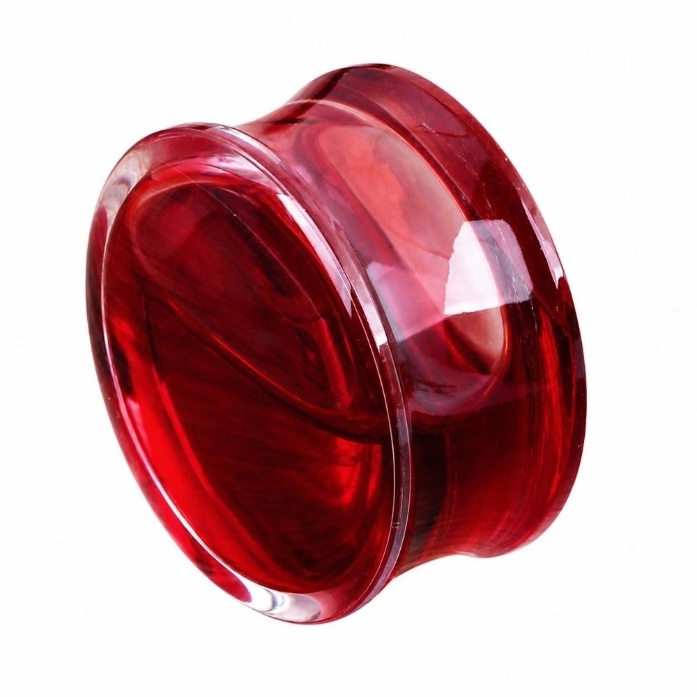 Body Jewelry Tunnels - Doppelsattel-Ohrstecker, mit Flüssigkeit gefüllt, transparente Acryl-Fleischtunnel,