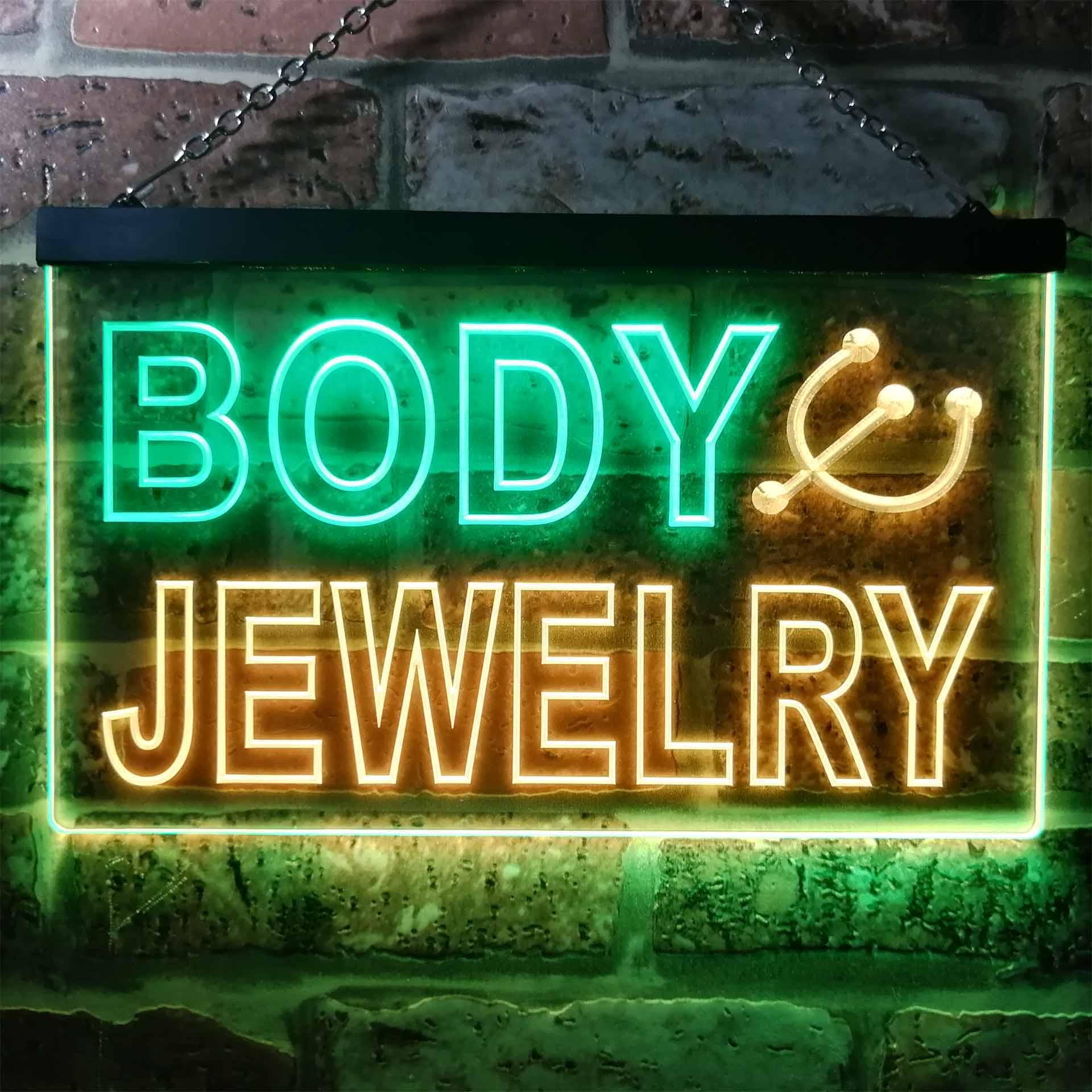 Body Jewelry Shop - Body Jewelry Shop Zweifarbiges LED-Leuchtreklame st6-i0540