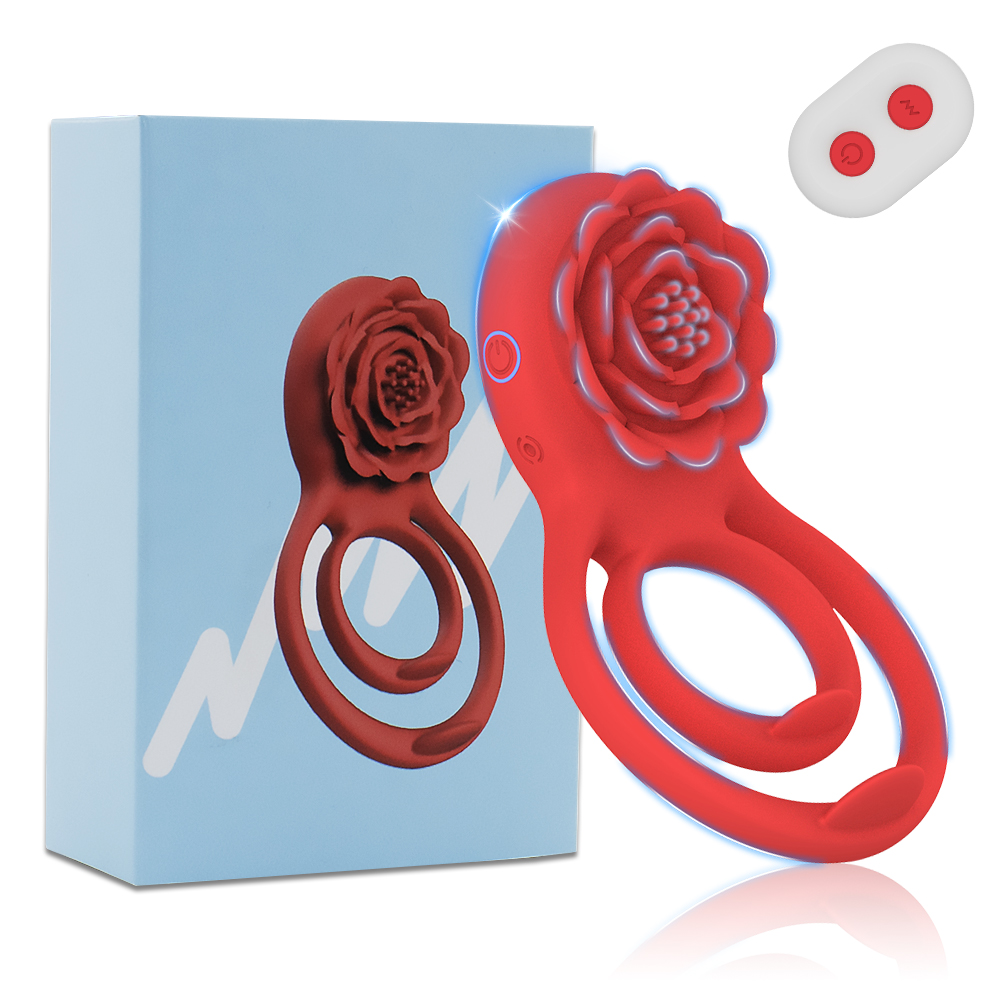 Body Jewelry Nipple Rings - Rose Toy Dual Penisringe Vibrator Starker