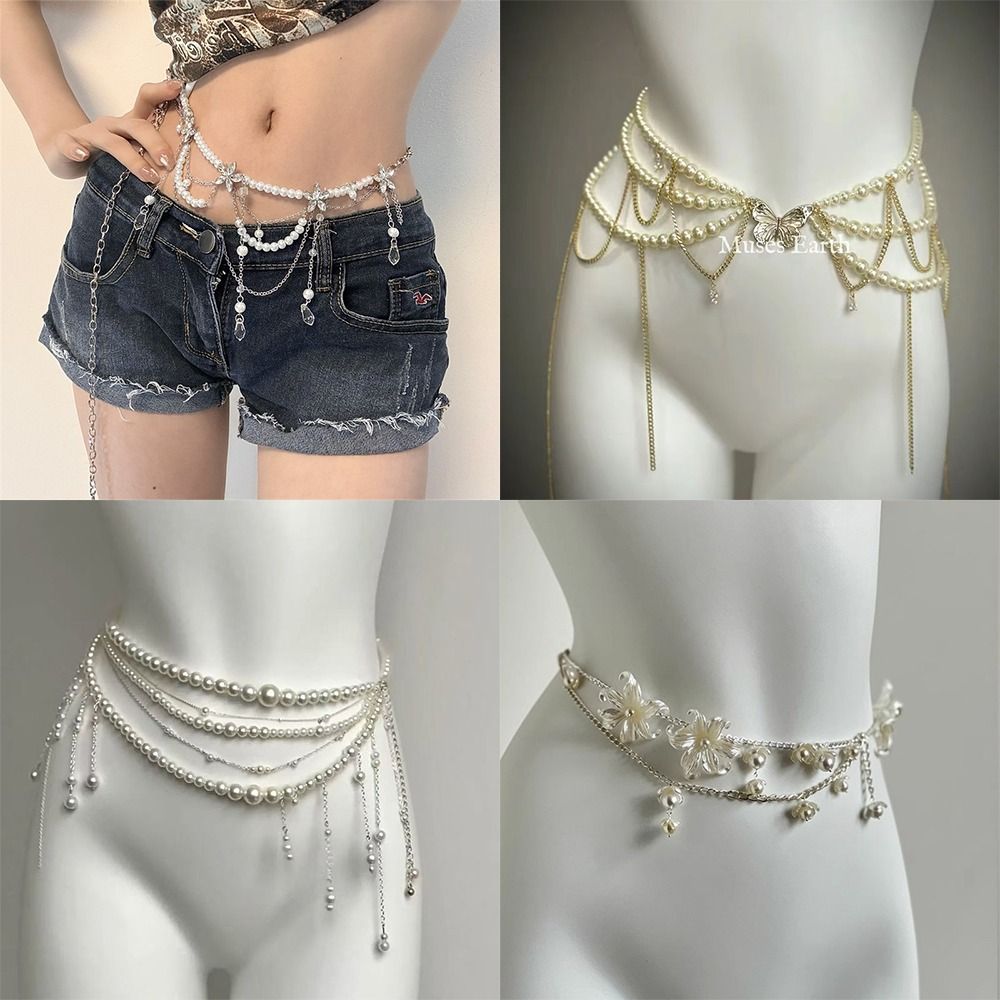 Body Jewelry Women - Mode Elegante Perle Taille Ketten Taille