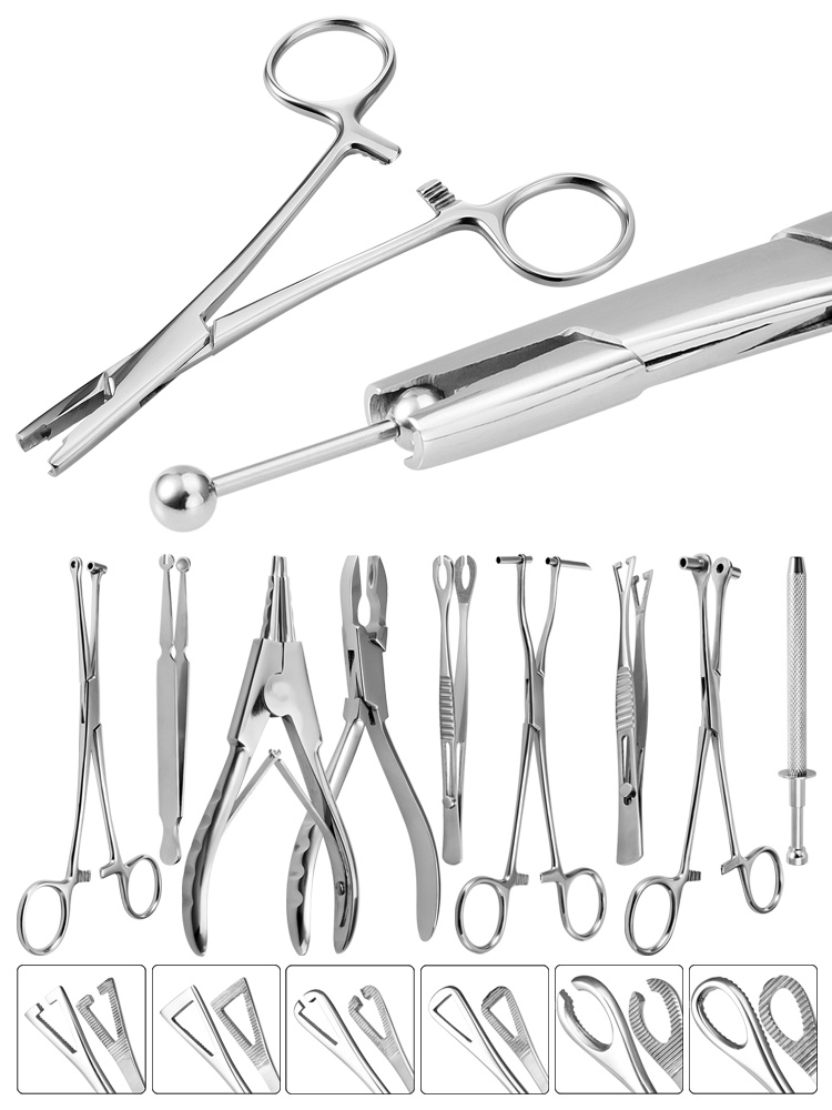 Body Jewelry Ring Opening Pliers - Edelstahl Körper Piercing Werkzeug Nadel Rohr