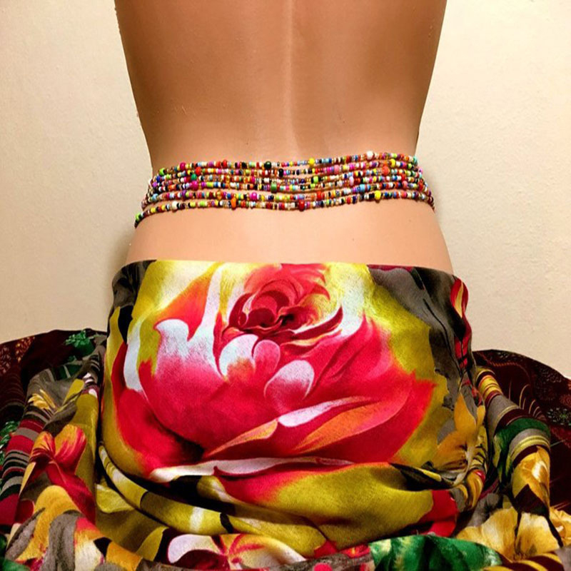 Body Jewelry Women - Frauen geschichteten Perlen Bauch kette Boho-Stil
