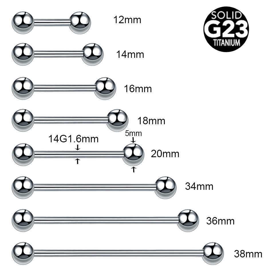 1/5PCS Titan Außengewinde Zung – Body Jewelry Nipple Rings Bewertung und Preis