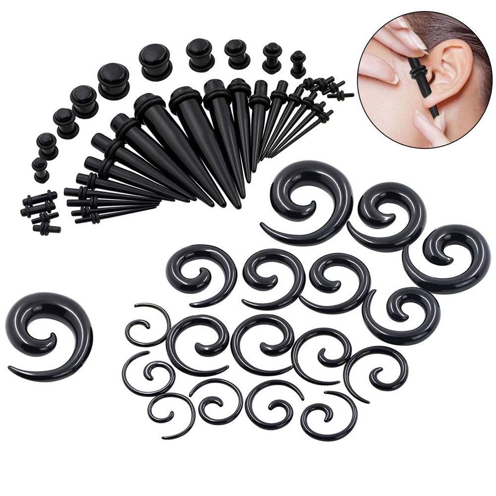 1 Set Ohrkegel-Set, schwarze O – Body Jewelry Tunnels Bewertung und Preis