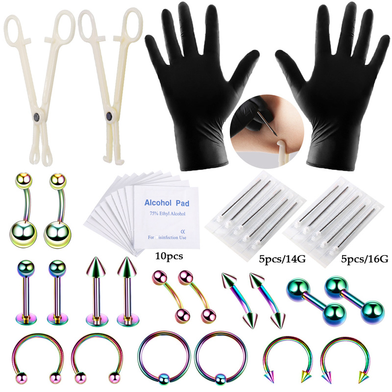 42 teile/satz Körper Piercing  – Body Jewelry Nipple Rings Bewertung und Preis