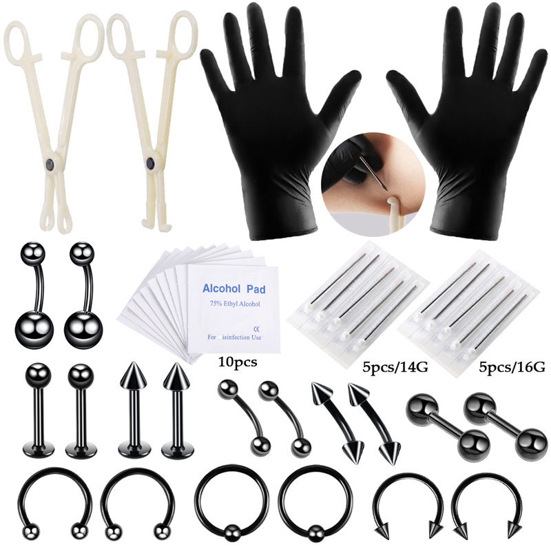 42 teile/satz Körper Piercing  – Body Jewelry Nipple Rings Bewertung und Preis