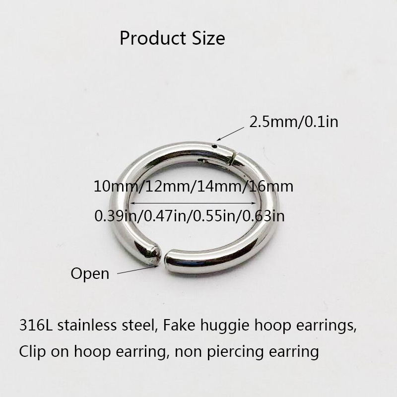 2/6 Stück gefälschte Huggie-Cr – Body Jewelry Tunnels Bewertung und Preis