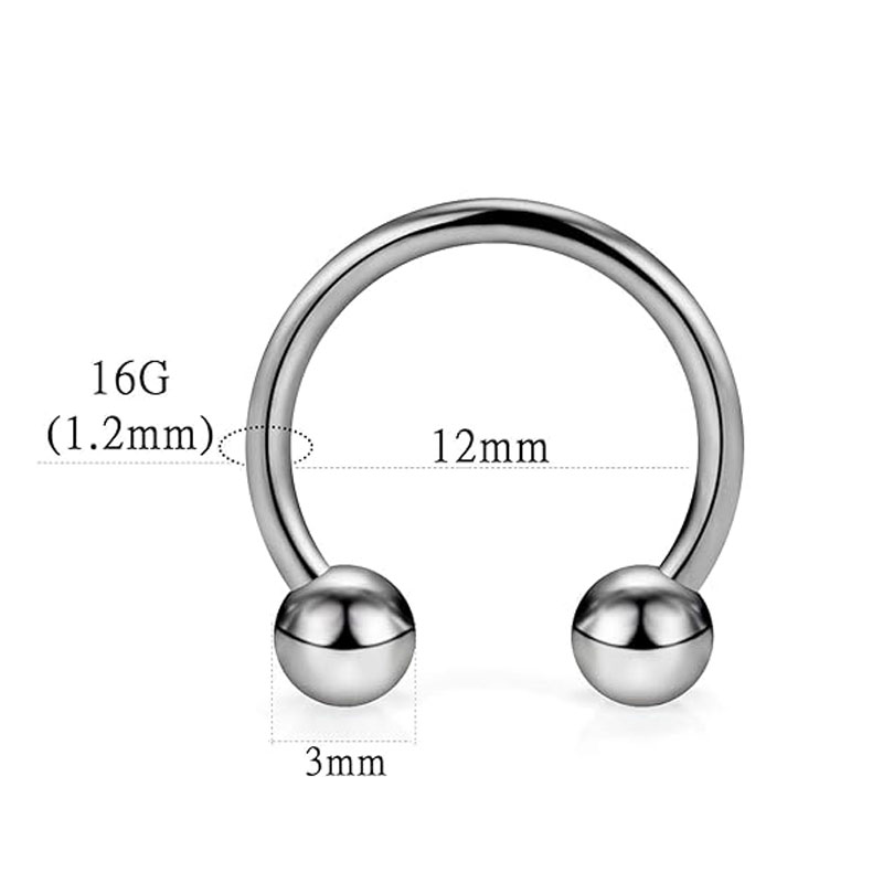 1/5 Stücke Titan Hufeisen Sept – Body Jewelry Nipple Rings Bewertung und Preis
