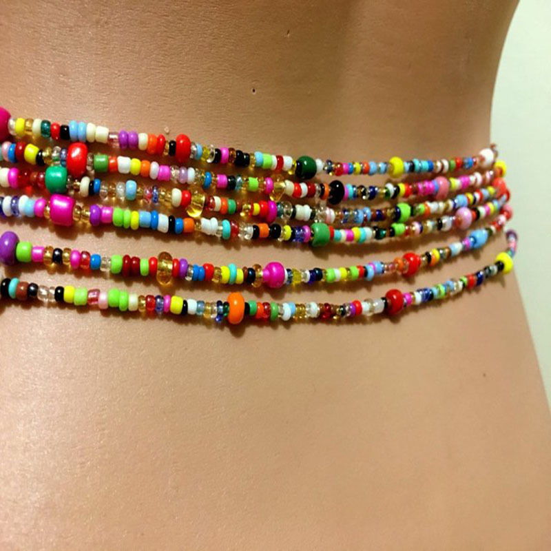 Frauen geschichteten Perlen Ba – Body Jewelry Women Bewertung und Preis