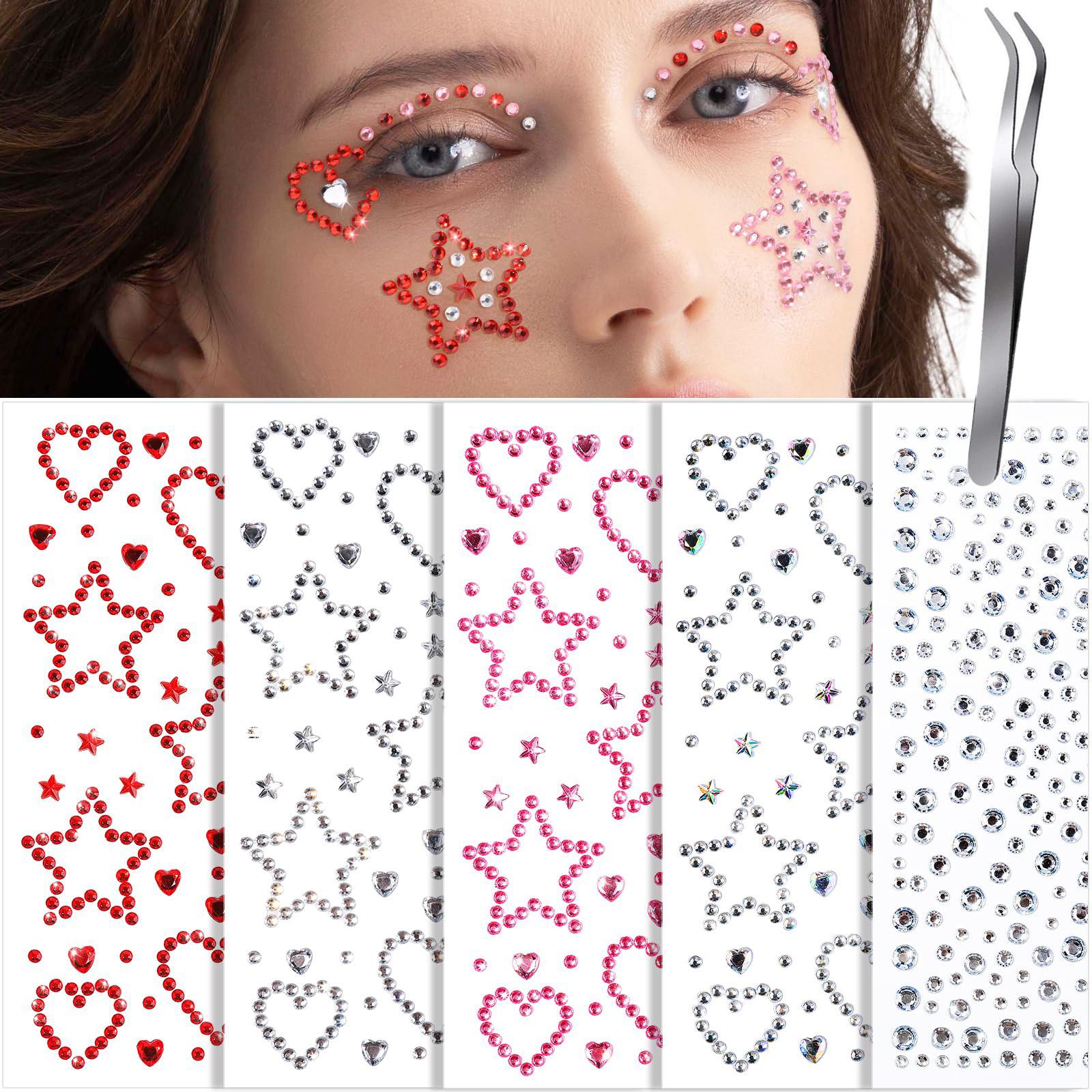 Gesichts-Edelsteine, Gesichts- – Body Jewelry Stickers Bewertung und Preis
