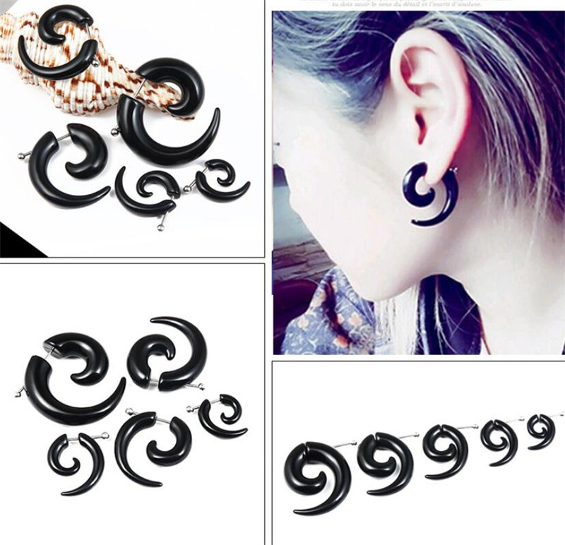 Punk Schwarz Tribal Spirale Oh – Body Jewelry Tunnels Bewertung und Preis