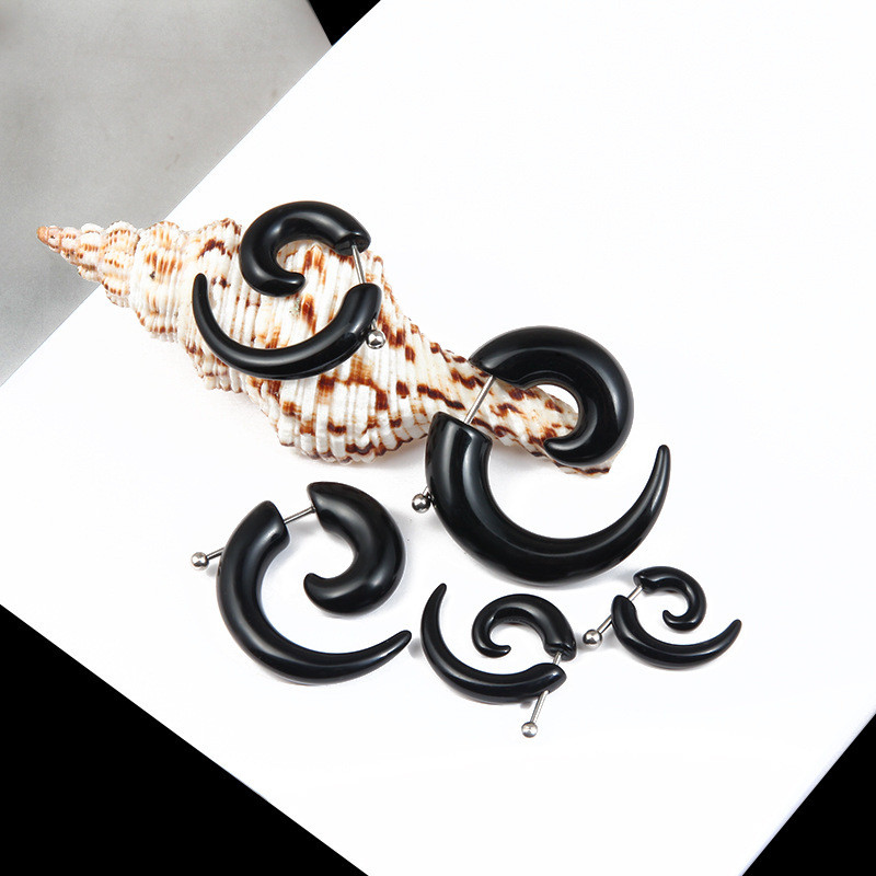 Punk Schwarz Tribal Spirale Oh – Body Jewelry Tunnels Bewertung und Preis